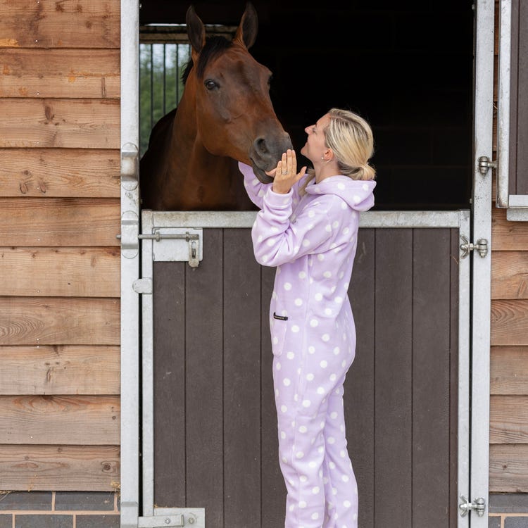 Supreme Products Adult&#039;s Dotty Fleece Onesie image 1